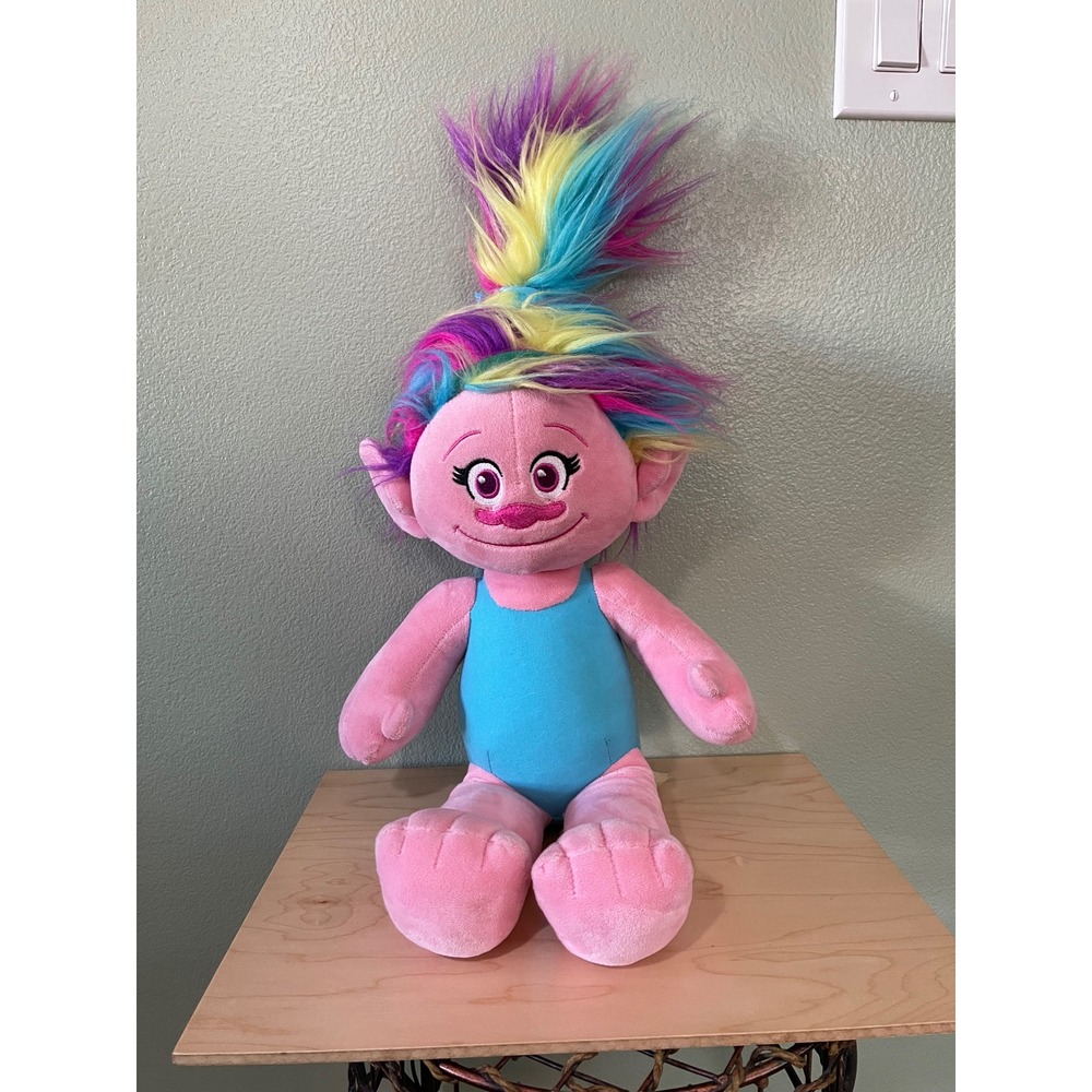 Build A Bear Princess Poppy Trolls World Tour DreamWorks Rainbow Hair Plush Toy